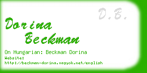 dorina beckman business card